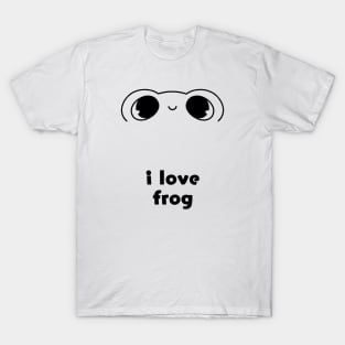 I Love Frog (Black) T-Shirt